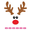 Cute Reindeer Face SVG Christmas SVG