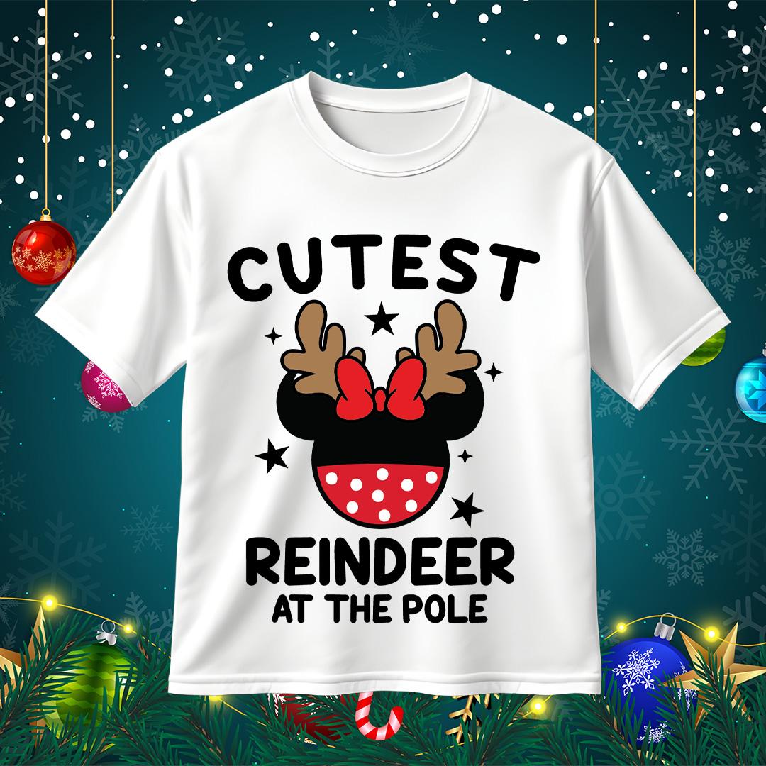 Cutest Reindeer At The Pole SVG Christmas Minnie SVG