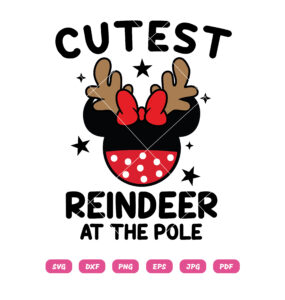 Cutest Reindeer At The Pole SVG Christmas Minnie SVG