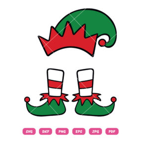 Elf Legs And Hat SVG Christmas SVG
