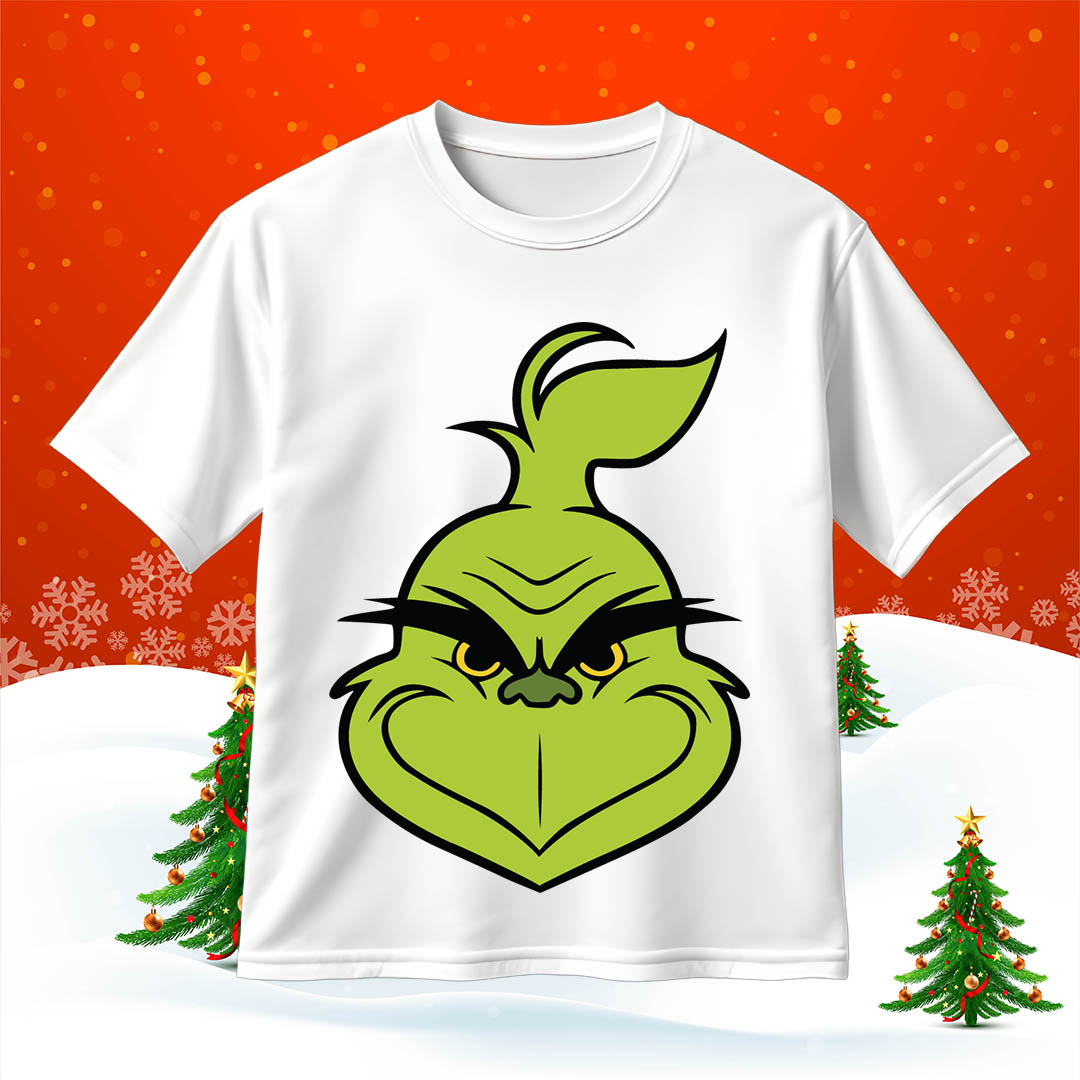 Grinch Face SVG PNG Christmas Villain Head
