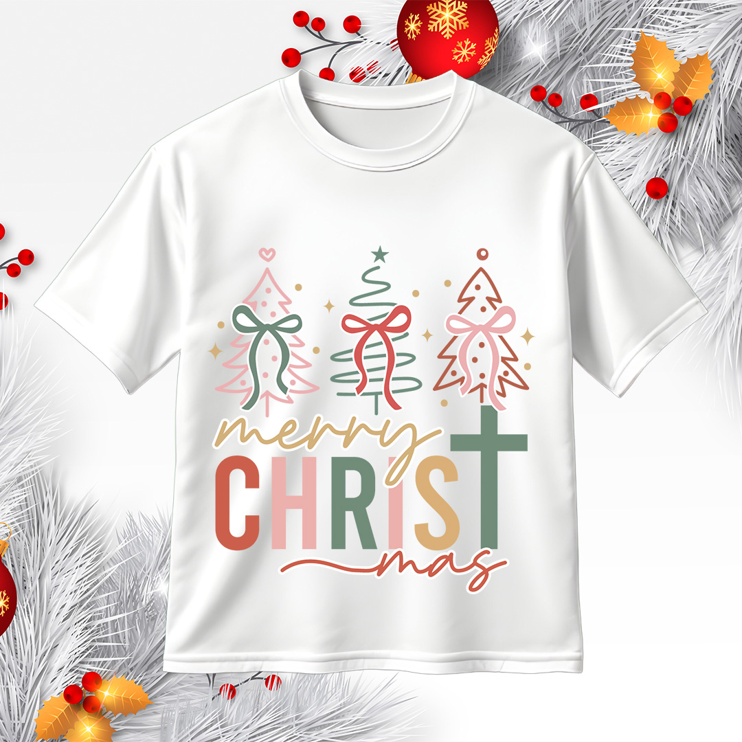 Merry Christmas SVG PNG Religious Christmas Tree