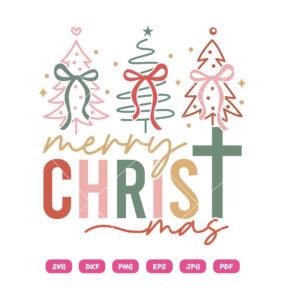 Merry Christmas SVG PNG Religious Christmas Tree