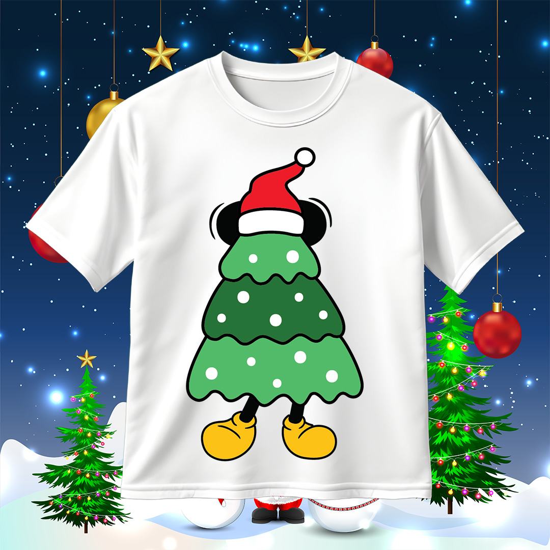 Mickey Mouse Christmas Tree SVG