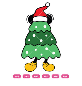 Mickey Mouse Christmas Tree SVG