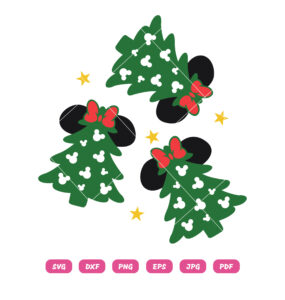 Micky And Minnie Christmas SVG
