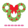 Minne Mouse Christmas Wreath SVG