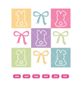 Retro Checkered Easter Coquette