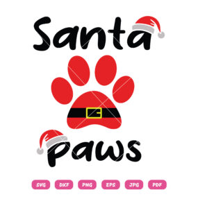 Santa Paws SVG CHristmas SVG
