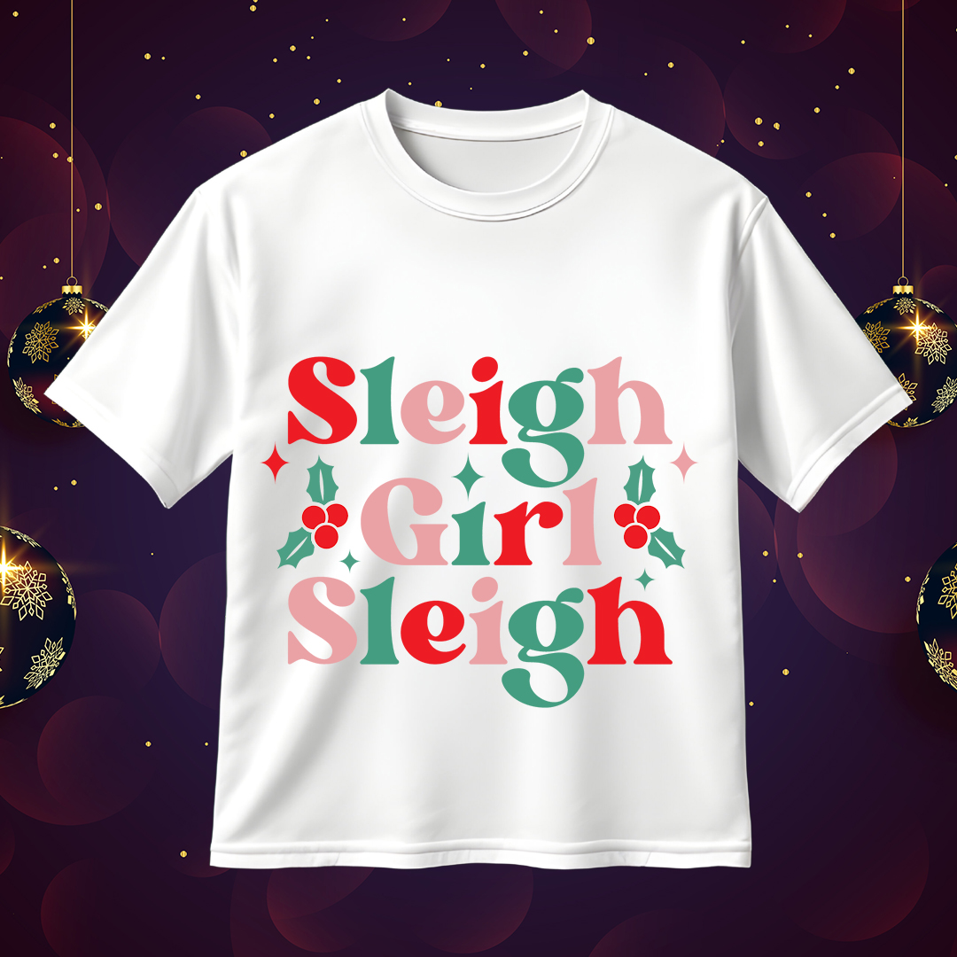 Sleigh Girl Sleigh SVG Christmas Vibes SVG