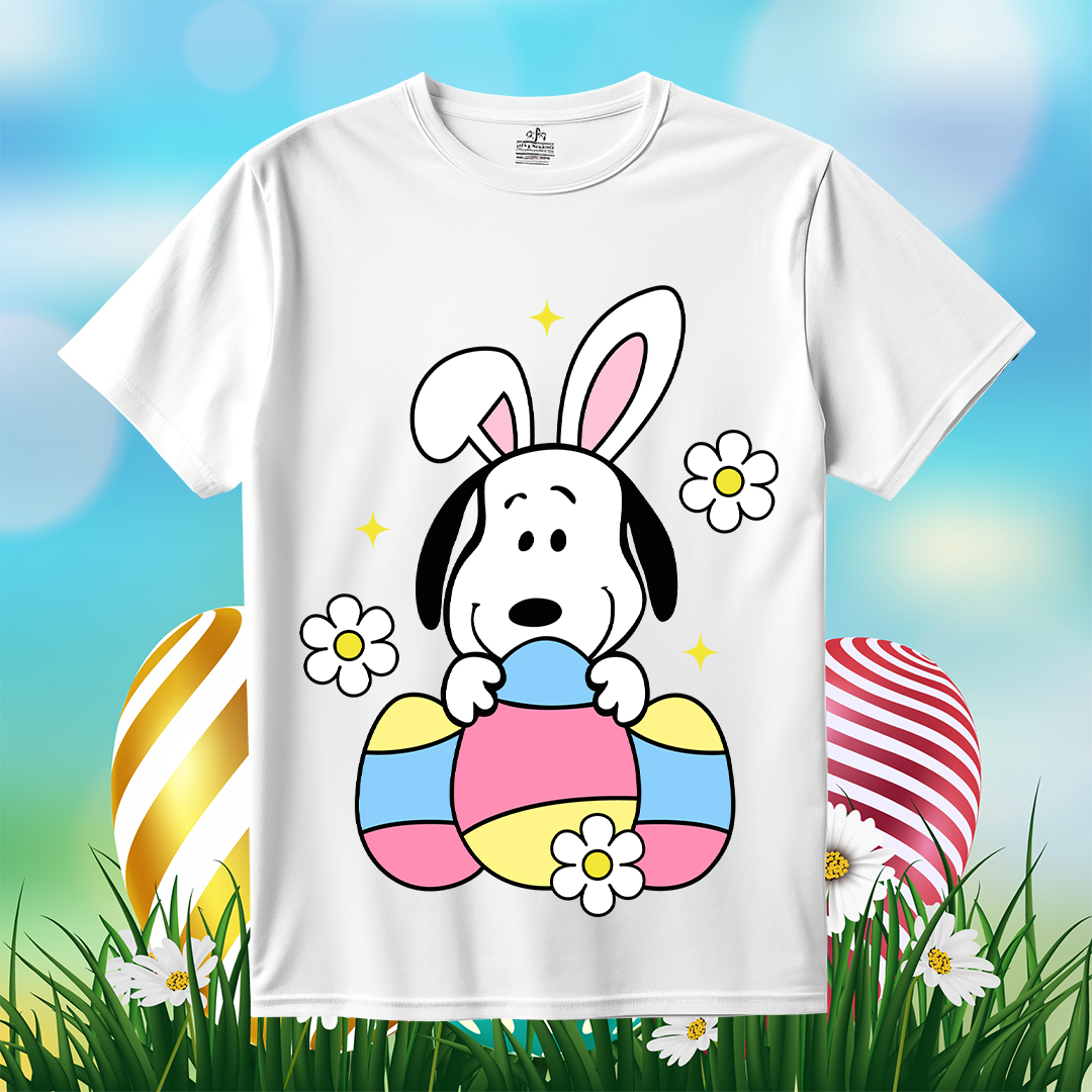 Snoopy Easter Bunny With Eggs