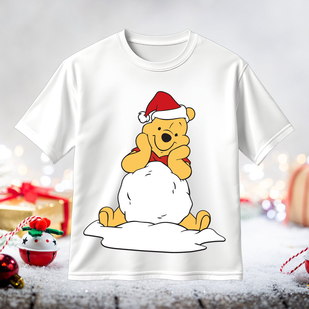 Winnie The Pooh Svg, Santa Pooh Svg,