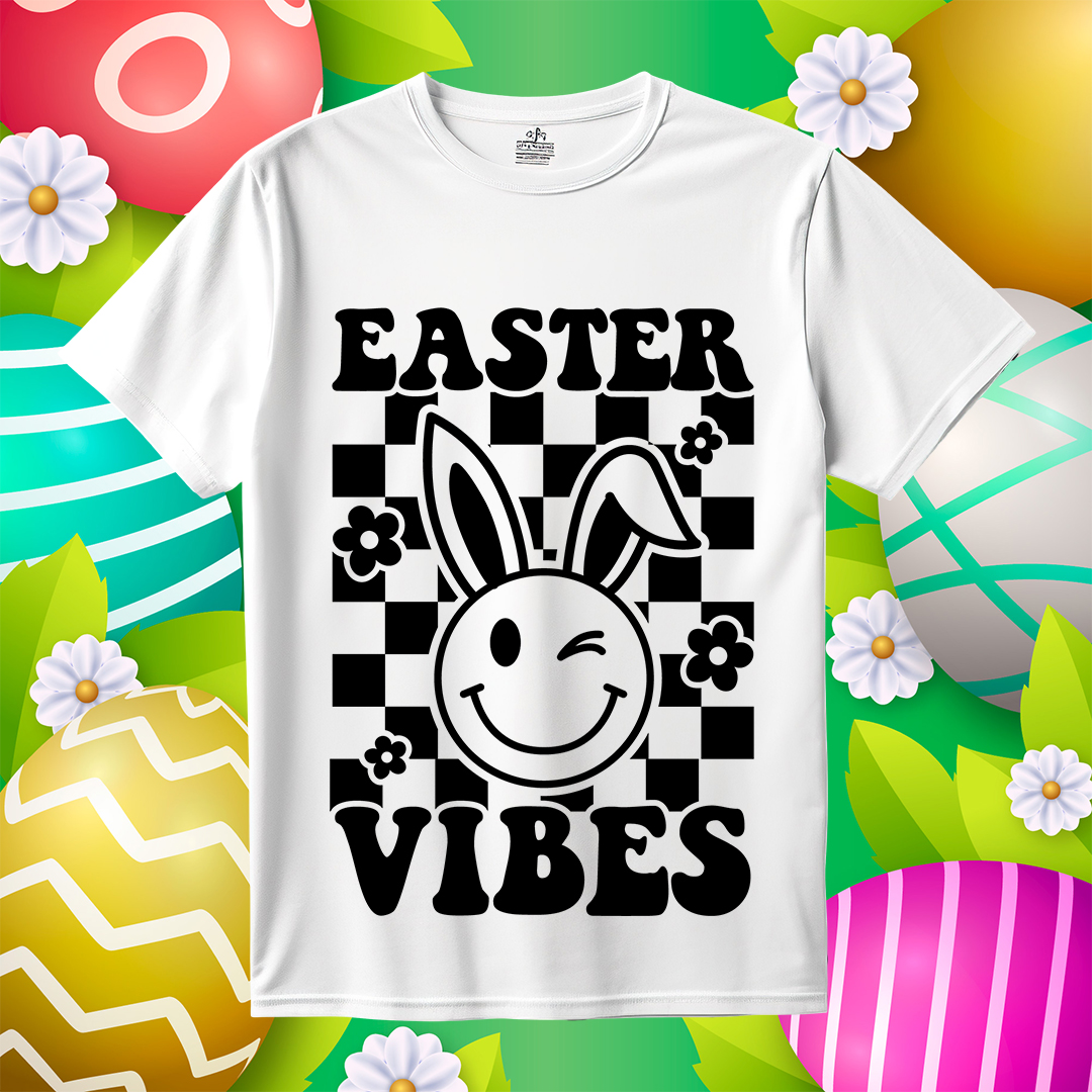 Easter Vibes Bunny Smiley Face