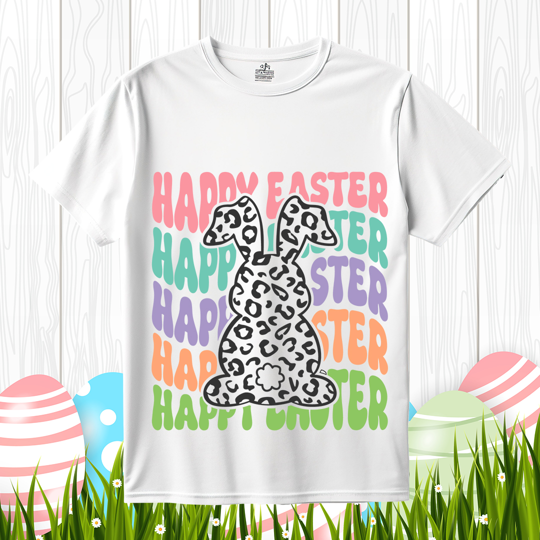 Leopard Bunny Happy Easter