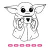 Baby Yoda Love Coffee