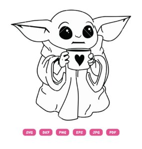 Baby Yoda Love Coffee