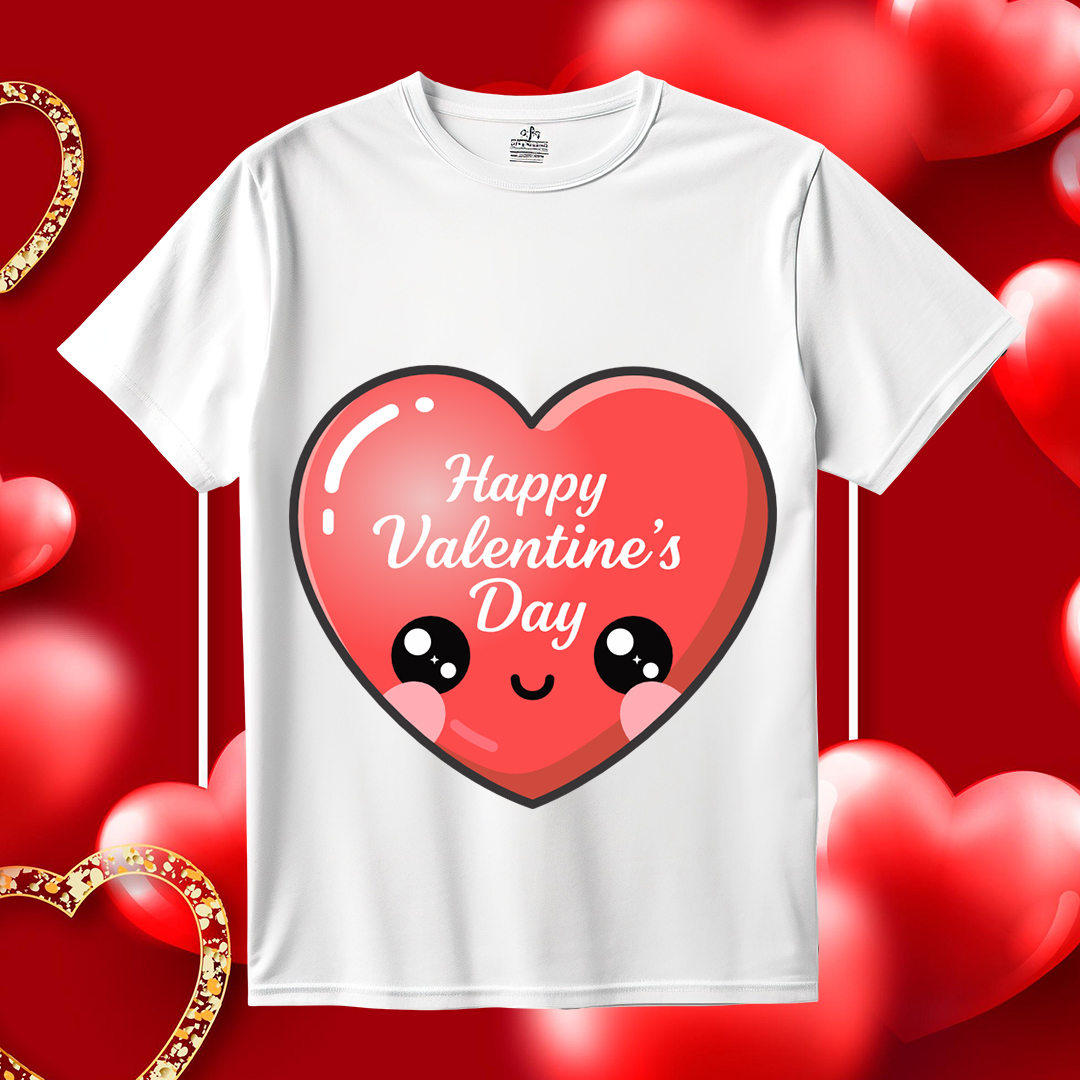 Blushing Valentine Sweetie Heart Vector SVG