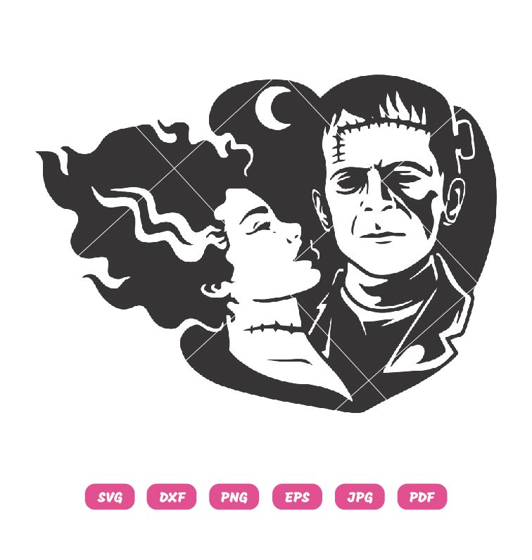 Bride of Frankenstein SVG, Beautiful