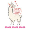 Cute Llampa Valentine Day