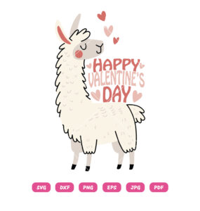 Cute Llampa Valentine Day