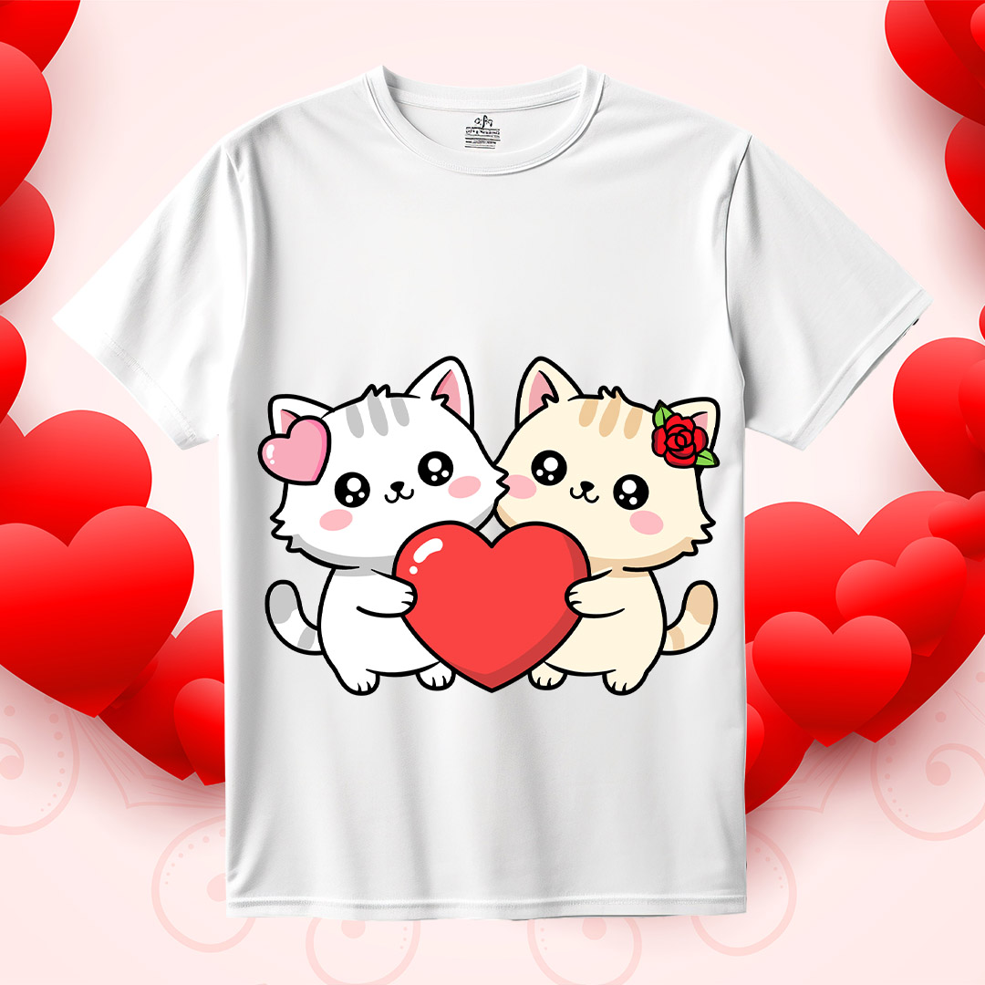 Cute Saint Valentine kittens