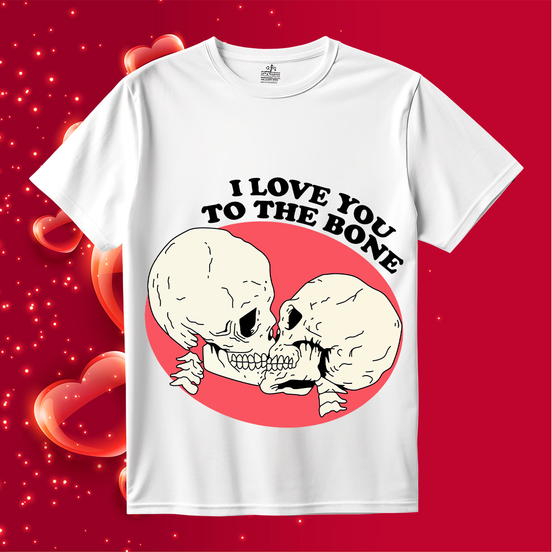 I Love You To The Bone Skull Couple