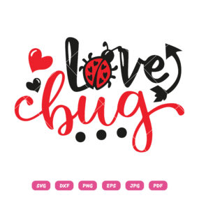Love Bug SVG, Bug SVG, Heart SVG, Animal SVG, Valentine’s Day SVG