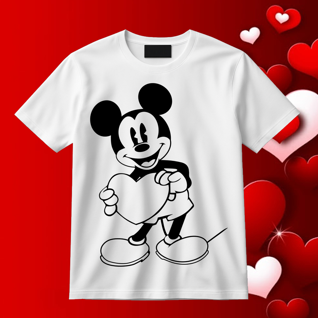 Mickey Heart SVG, Mickey with Lovely