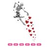 Skeleton Spreading Hearts SVG Valentine