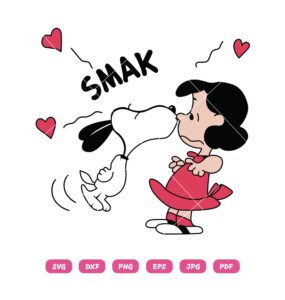 Smak Snoopy And Lucy SVG Snoopy SVG Peanuts Valentine