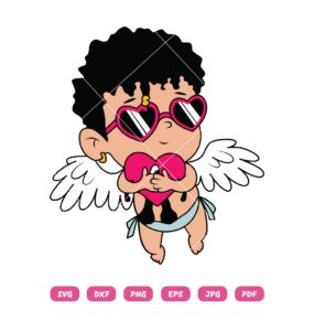 Baby Benito Cupid Holding Sad heart