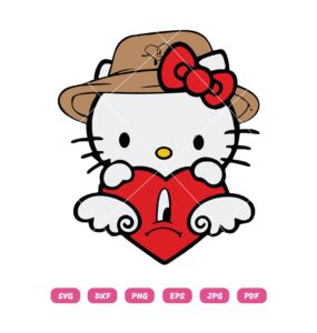 Bad Bunny Hello Kitty SVG Valentine