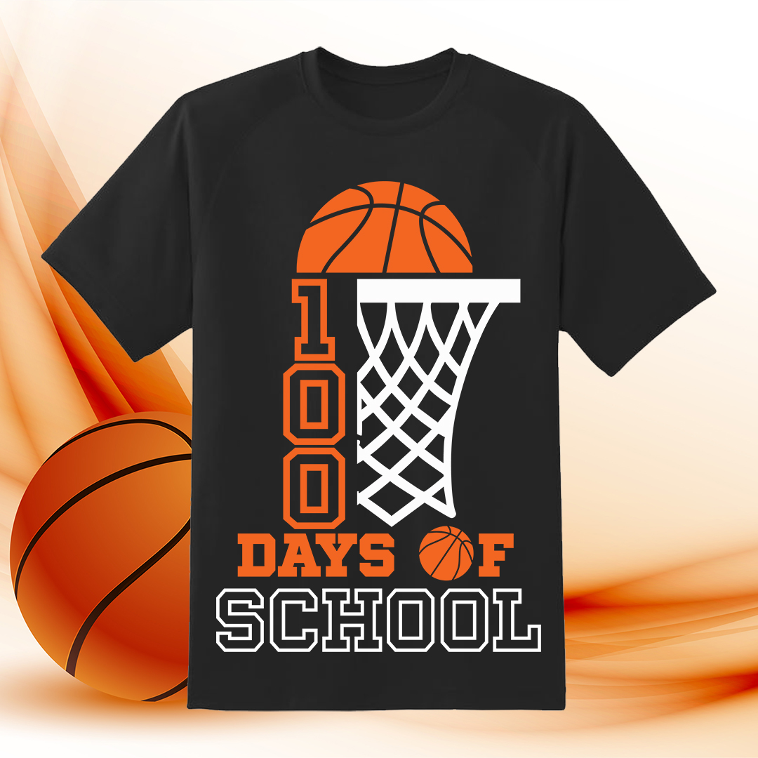 Basketball 100 Days Of School SVG, 100 Days Of School SVG