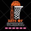 Basketball 100 Days Of School SVG, 100 Days Of School SVG