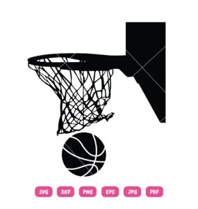 Basketball SVG Basketball Basket