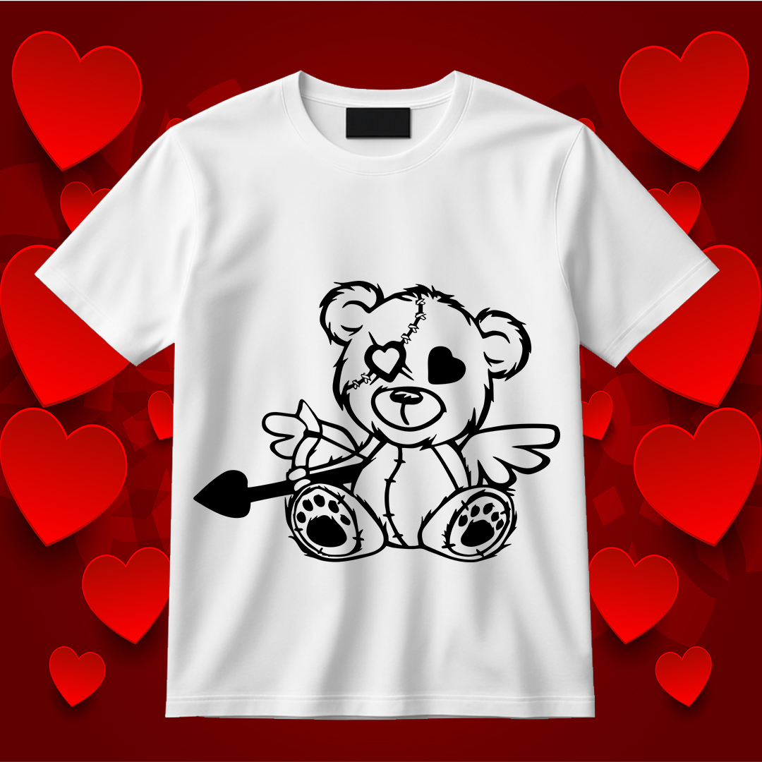 Cupid Teddy Bear SVG,