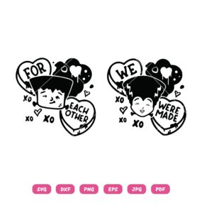 Frankenstein Valentine SVG,