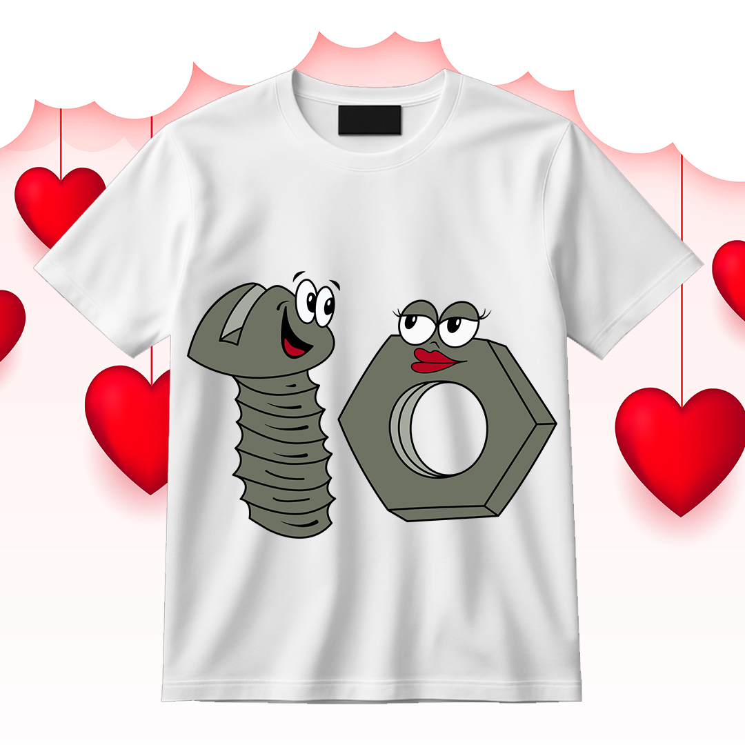 Funny Bolt And Nut Couple Valentine