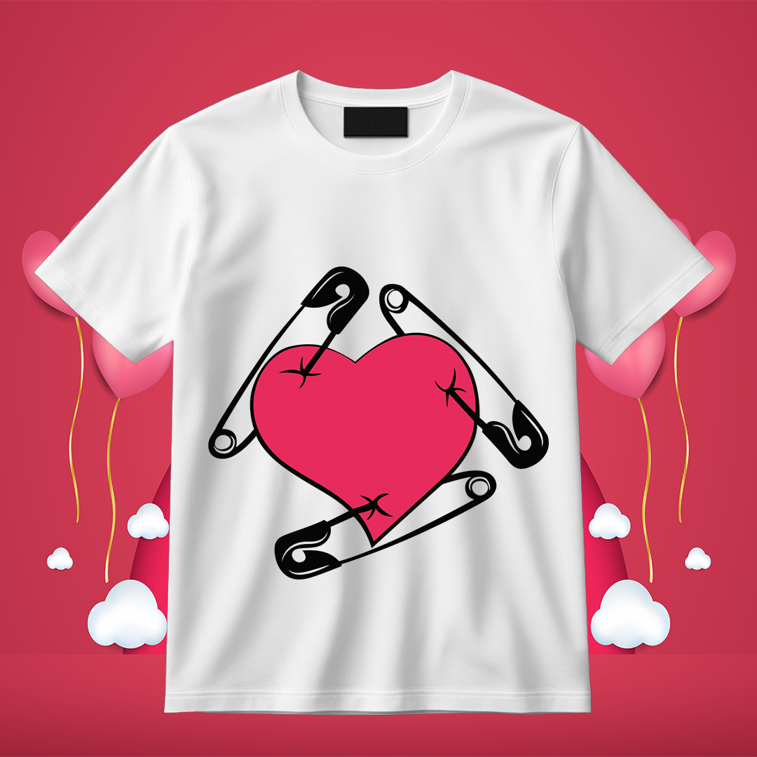 Hurt Heart SVG The Tape Pins Heart Broken Valentine