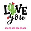 Love You SVG, Cactus SVG, Heart SVG, Valentine’s Day SVG