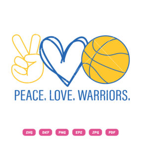 Peace Love Warriors SVG, Basketball SVG, NBA Champion SVG
