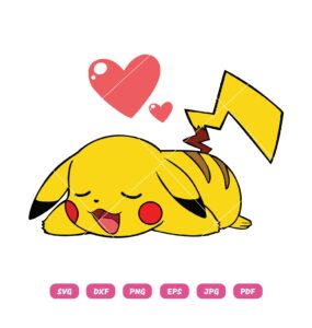 Pikachu Love SVG Pikachu Falls In Love
