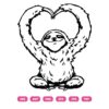 Sloth Making Heart Arms