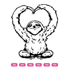 Sloth Making Heart Arms