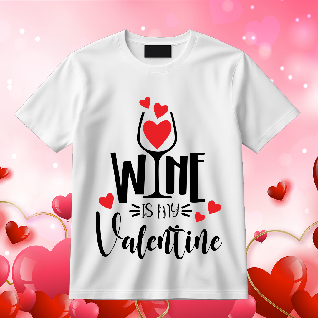 Wine Is My Valentine SVG, Valentine SVG, Wine SVG