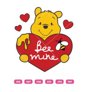 Winnie Pooh Be Mine SVG