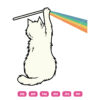 Cat Playing With Prism Light SVG Cat Prism Rainbow Light