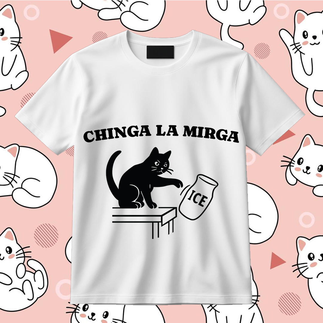 Chinga La Migra Cat SVG, Funny Cat SVG PNG DXF EPS