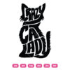 Crazy Cat Lady SVG Black