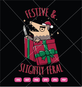 Festive And Slightly Feral SVG Possum Christmas